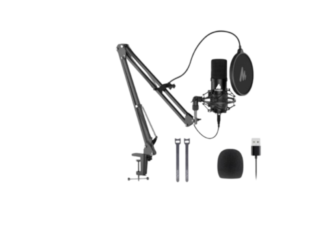 ميكروفون USB احترافي للبودكاست من Maonocaster | 120 ديسيبل | 30 هرتز - 16 كيلو هرتز | AU-A04 - أسود ميكروفون USB احترافي للبودكاست من Maonocaster | 120 ديسيبل | 30 هرتز - 16 كيلو هرتز | AU-A04 - أسود